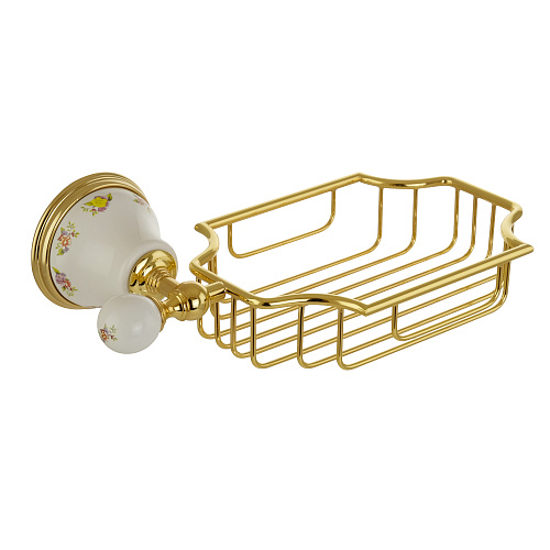 Решетка-корзинка Migliore 17709 Provance настенная, с декором/золото купить недорого в интернет-магазине Керамос
