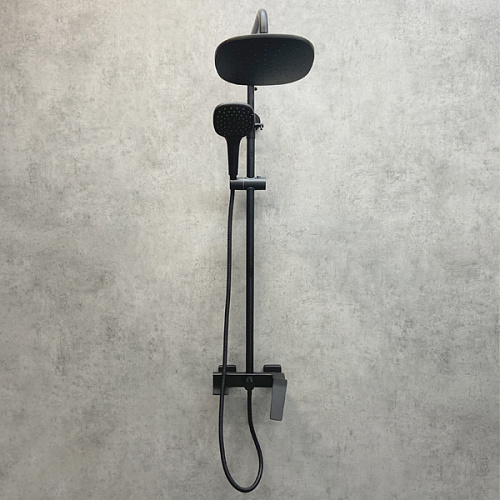 Душевая система Comforty 00-00004528 FF071R-CMT с изливом, черный матовый