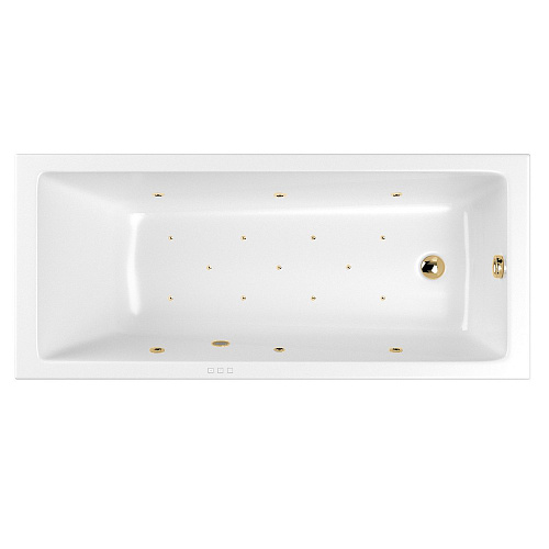 Акриловая ванна WHITECROSS 0111.170075.100.RELAX.GL Wave Slim с гидромассажем, 170х75 см, белая