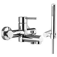 Смеситель Gattoni 2200/22C0cr Easy для ванны с ручной лейкой, излив 142 мм цвет: хром