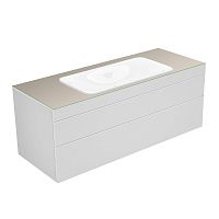 Тумба Keuco 31583740000 Edition 400 под умывальник 140х53.5 см, белый/стекло глянцевое кашемир