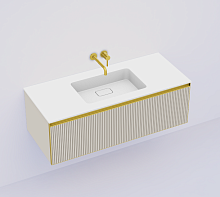 Тумба под раковину Armadi Art QUATRO 790-M1-120-RIB-CM-MG-LED