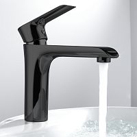 Смеситель Vincea VBF-1E1MB Esse для раковины, черный