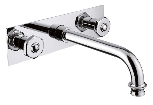 Смеситель Cezares APHRODITE-BLS2-01-O для раковины, встраиваемый, с донным клапаном, исполнение хром, ручки Куб Смеситель Cezares APHRODITE-BLS2-01-O для раковины, встраиваемый, с донным клапаном, исполнение хром, ручки Куб