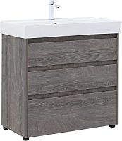 Тумба с раковиной Aquanet 00307079 Nova Lite, 86х46 см, темное дерево