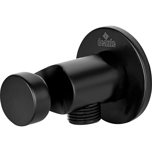 Кронштейн Deante NAC_N51K Cascada для подключения шланга Round, с держателем для лейки, Nero (черный)