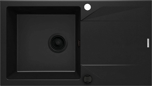 Мойка Deante ZQJ_N113 Evora кухонная гранитная 78x44 см, Nero (черный)