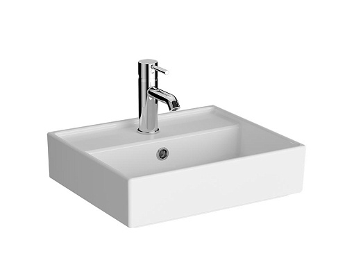 Раковина-чаша Vitra 7400B003-0001 ArchiPlan подвесная 45х38 см, c отверстием под смеситель, белая