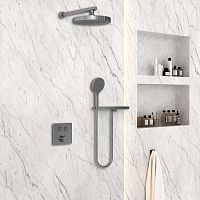 Душевой комплект Vincea VSFW-4I212RGM Inspire встраиваемый, двухрежимный, вороненая сталь