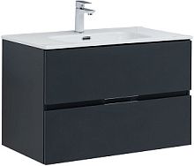 Тумба с раковиной Aquanet 00273987 Алвита New, 81х47 см, серая