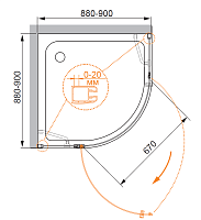 Душевое ограждение Cezares ELENA ELENA-R-11-90-C-Cr-L(-R) Душевое ограждение Cezares ELENA ELENA-R-11-90-C-Cr-L(-R)