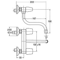 Смеситель для кухни Jacob Delafon Ginko CD E76910-CP