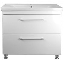 Тумба Loranto CS00074331 Модерн с раковиной, напольная, 90х44 см, белая