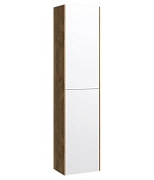 Пенал Aqwella MOB0535DB+MOB0735W Mobi 36.5х150 см с двумя дверьми с системой открывания «push-to-open», дуб балтийский/белый