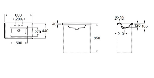 Раковина для мебели Roca Gap 327470000 (exp) Раковина для мебели Roca Gap 327470000 (exp)
