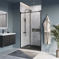 Душевая дверь в нишу BelBagno Marino MARINO-BF-1-120-C-NERO Душевая дверь в нишу BelBagno Marino MARINO-BF-1-120-C-NERO
