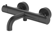 Смеситель Aquatek AQ1343MB Европа термостатический для ванны, черный матовый