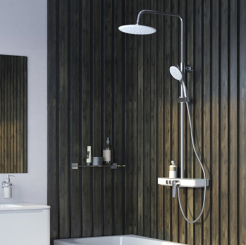 Сет №1652_SHESB3Fi06, Смеситель для ванны с верним душем Shelfy Сет №1652_SHESB3Fi06, Смеситель для ванны с верним душем Shelfy