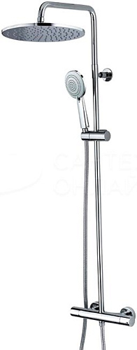 Душевая стойка Bossini L10172.030 Elios с термостатическим смесителем, верхний душ 250 мм, ручной душ, хром