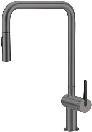 Смеситель Deante BKM_D73N Momi для кухни с выдвижным U-изливом, Titanium (титан) Смеситель Deante BKM_D73N Momi для кухни с выдвижным U-изливом, Titanium (титан)