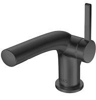 Смеситель Keuco 51504130000 Edition 400 для умывальника однорычажный, излив 8 см, хром черный шлифованный