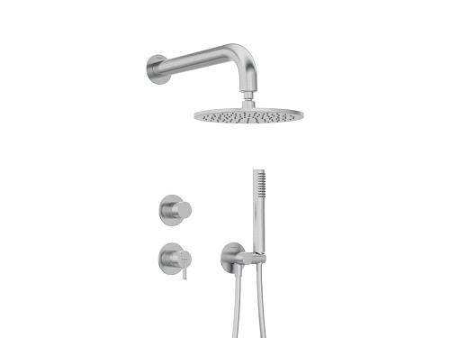 Набор Deante NQS_F9YK Silia для душа скрытого монтажа, сталь Набор Deante NQS_F9YK Silia для душа скрытого монтажа, сталь