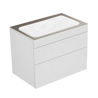 Тумба Keuco 31571720000 Edition 400 под умывальник 70х53.5 см, белый/стекло глянцевое трюфель