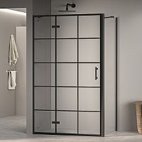 Душевой уголок RGW 41087741-084L Passage PA-77B L (PA-07B L + Z-050-2B + держатель O-204B), 195 см, профиль черный