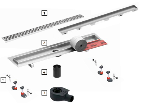 Сет 2145 K600772, Комплект для монтажа дрен. Канала