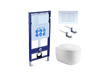 Комплект Aquatek SET Альтаир cm-009 4 в 1: рама Standard INS-0000012 + крепеж KKI-0000002 + кнопка KDI-0000009 + унитаз AQ1980-00 с крышкой-сиденьем Soft-close, белый