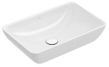 Раковина Villeroy & Boch 41135501 Venticello полувстраиваемая 56х36 см, с переливом, нешлифованный, альпийский белый (White Alpin)