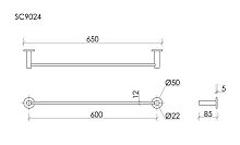 Полотенцедержатель Sancos Base SC9024BN