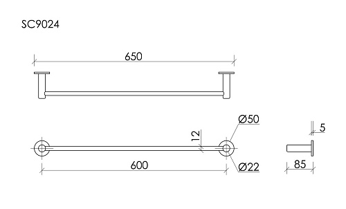 Полотенцедержатель Sancos Base SC9024BN