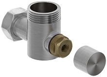 Вентиль Сунержа 071-1300-0134 угловой н/ж (под шестигранник) G 1" нар.р. / G 3/4" н. г., сатин