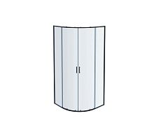 Душевой уголок Aquatek AQ ARI RO 10020BL, 200х100 см, двери раздвижные, профиль черный/стекло прозрачное