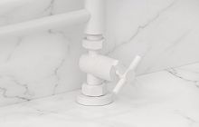 Вентиль Сунержа 30-1409-1234 прямой, (крест) G 1/2" НР х G 3/4" НГ, матовый белый