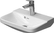Раковина Duravit 716450000 P3 Comforts для рук с переливом, с 1 отв. под смеситель, вкл. заглушку для перелива, хром, белая, 45x32 см