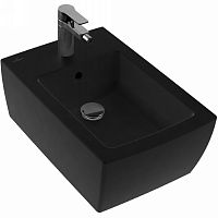 Биде Villeroy & Boch 542800S0 Memento подвесное 38х56 см, Glossy Black CeramicPlus Биде Villeroy & Boch 542800S0 Memento подвесное 38х56 см, Glossy Black CeramicPlus