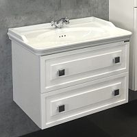 Тумба Comforty 00004151060 Феррара подвесная 80х50 см, с раковиной 50180, белая