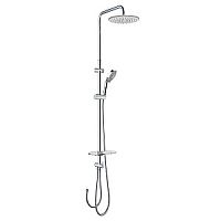 Душевой гарнитур IDDIS, CALSB5Fi76 Calipso с верхней лейкой, белый глянцевый,хром