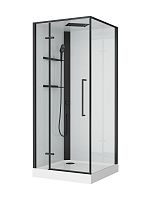Душевая кабина BelBagno Uno UNO-CAB-A-1-90-C-NERO-Bi-TOP-L