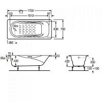 Ванна чугунная Roca Malibu 230960000