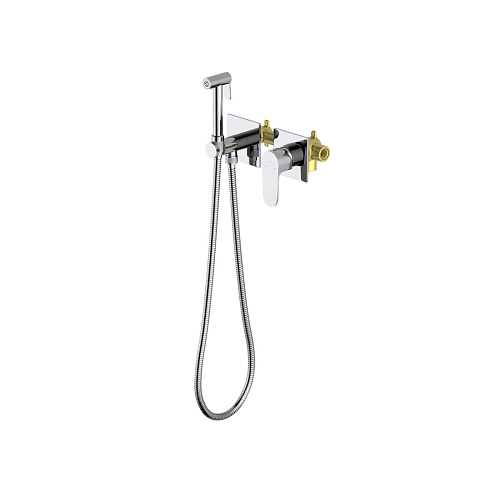 Комплект Aquatek AQ1220CR Оберон для гигиенического душа встроенный 2 отв., хром