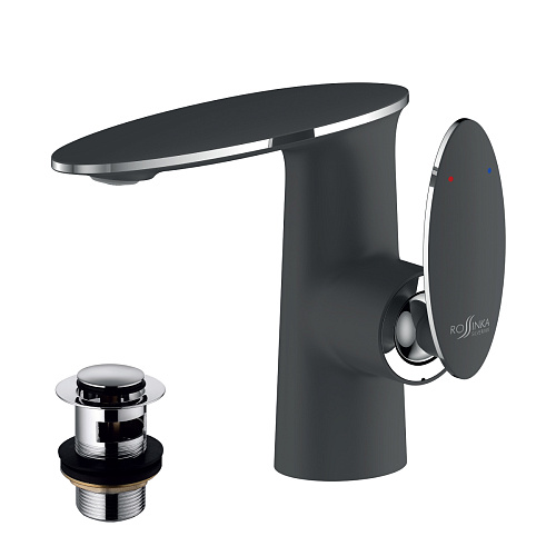 Смеситель Rossinka RS30-11B RS30 для раковины, черный Смеситель Rossinka RS30-11B RS30 для раковины, черный