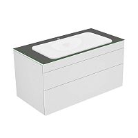 Тумба Keuco 31582700000 Edition 400 под умывальник 105х53.5 см, белый/стекло глянцевое антрацит