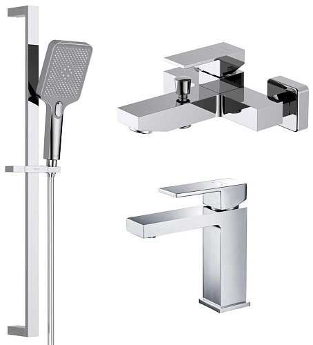Комплект Aquatek AQ1630CR Либра для ванной Set 3 в 1 (AQ1610CR + AQ1640CR + AQ2019CR), хром
