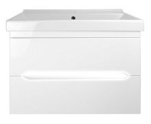 Тумба Loranto CS00044715 Арфа с раковиной, подвесная, 80х40 см, белая