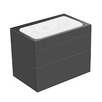 Тумба Keuco 31571110000 Edition 400 под умывальник 70х53.5 см, антрацит/стекло глянцевое антрацит