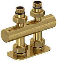 Вентиль Сунержа 03-1417-1234, 2х1/2" прямой скрытый-скрытый EU50, золото