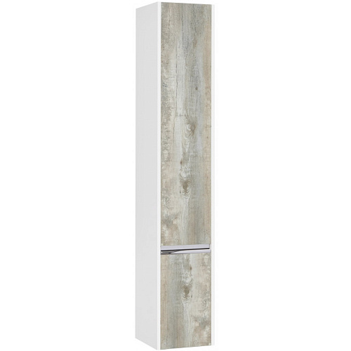 Шкаф - колонна Акватон 1A230503KPDAR Капри 30х163 см, правый, бетон пайн,хром глянец купить недорого в интернет-магазине Керамос